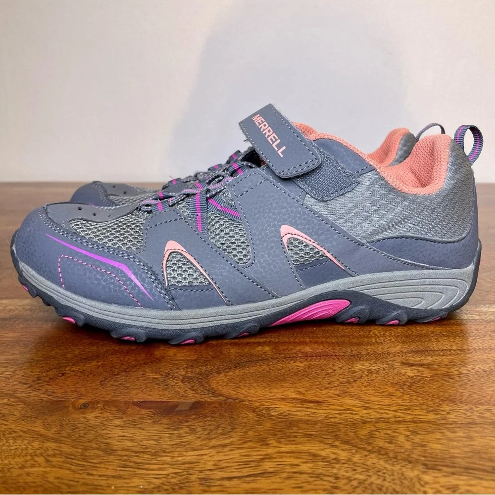 Merrell Girls 6.5 Trail Chaser Hiking Shoes Sneakers Gray Pink - Picture 5 of 11